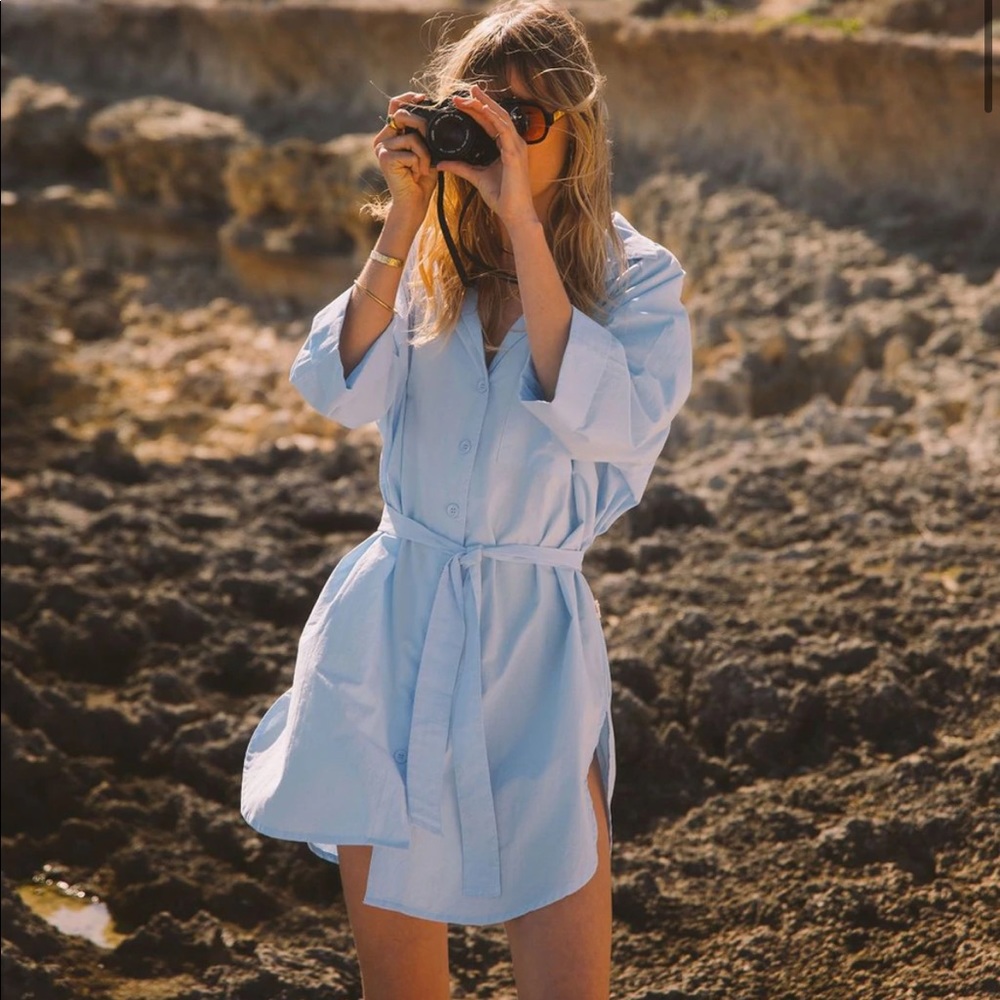 Little Cove Shirt Dress Chambray Blue